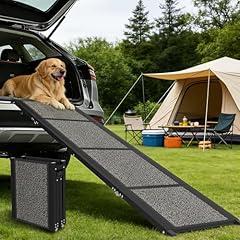 Dog Ramp for Car 63" x 17", Folding Pet Ramp for Large Dogs with Non-Slip Rug Surface, Portable Dog Car Ramp for SUV Car & Truck