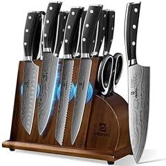 Piklohas 17-Piece Knife Set with Block