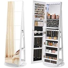 SONGMICS Lockable Jewelry Cabinet with Mirror