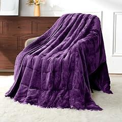 Uttermara Queen Weighted Blanket, Reversible Velour Fleece
