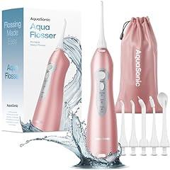 Aquasonic Aqua Flosser Cordless Rechargeable Rose Gold