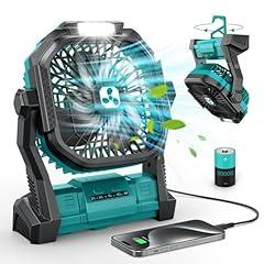 ONLYNEW Portable Rechargeable Fan with LED Lantern
