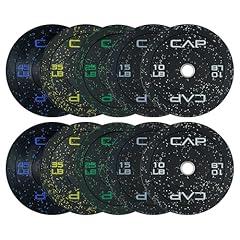 CAP Barbell Olympic Bumper Plate Set 260 lbs