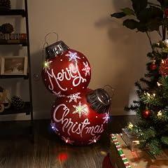 Alpine Christmas Ball Ornament with LED Lights