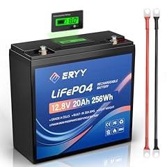 ERYY 12V 20AH LiFePO4 Battery with LCD
