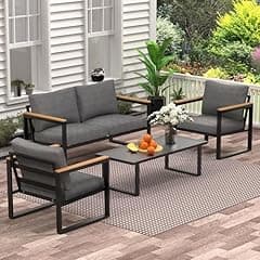 COMLAX FIELD Patio Furniture Set, 4 Pieces