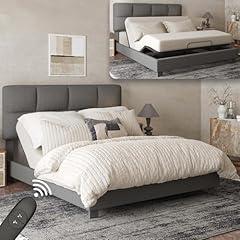 FLEXISPOT Adjustable Bed with Tufted Headboard