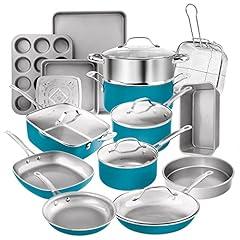 Gotham Steel 20 Piece Aqua Blue Cookware Set