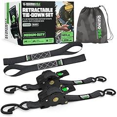 Rhino USA Retractable Ratchet Tie Down Straps