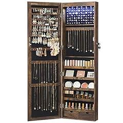 SONGMICS LED Mirror Jewelry Cabinet Armoire