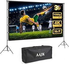 AAJK 120-inch Portable Projector Screen with Stand