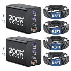 UKCSIS GaN5 200W USB C Fast Charger