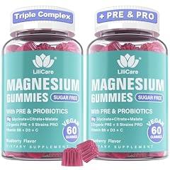 LILICARE Magnesium Gummies 400mg Sugar Free