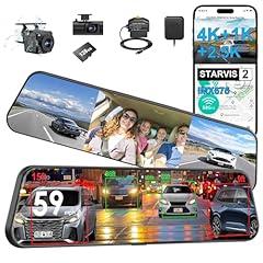 Roadwitness 12" 4K Rearview Mirror Dash Cam