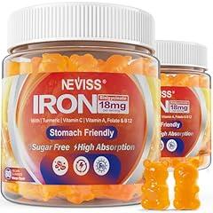 Vegan Iron Gummies with Vitamin C, B12, and Turmeric