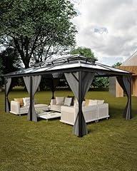 GarveeLife Hardtop Gazebo 12x20 ft Polycarbonate Roof