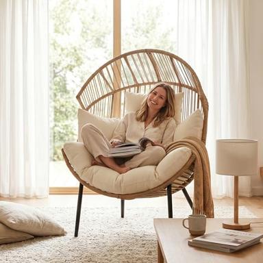 wicker egg chair