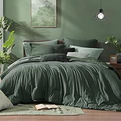 Monbix King Size Comforter Set, Deep Forest