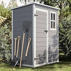 DWVO Outdoor Resin Storage Shed with Floor