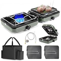 Hisencn Propane Camping Stove with Dual Griddles