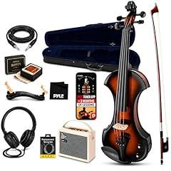 Pyle Silent Electric Violin with Amplifier Kit
