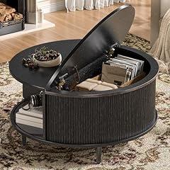 BEROXII Fluted Lift-Top Coffee Table