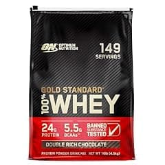 Optimum Nutrition Gold Standard Whey Protein Powder, Double Rich Chocolate