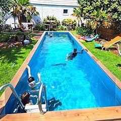 Backyard Container Pool with Built-in Steps