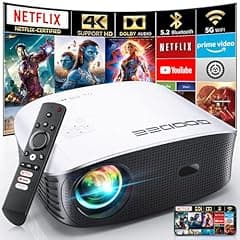 GooDee Smart 4K Projector with 5G WIFI