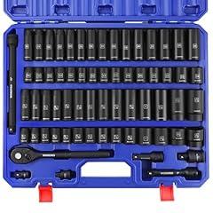 WORKPRO 1/2” Drive Impact Socket Set, 65PCS