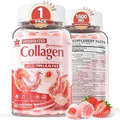 Sugar-Free Hydrolyzed Collagen Gummies with Biotin and Vitamins