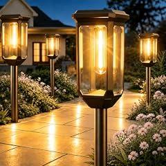 Tenmiro Solar Pathway Lights Outdoor 8 Pack