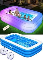 FizZeal Inflatable Family Pool with Lights
