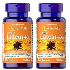 Puritan's Pride Lutein 40mg with Zeaxanthin, 120 Count Pack of 2