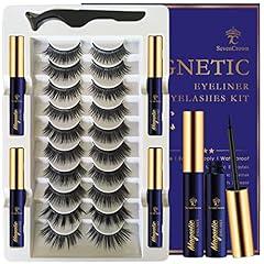 SevenCrown 3D Magnetic Eyelashes Kit with Eyeliner