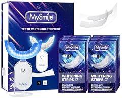 MySmile Teeth Whitening Strips Kit with LED Light