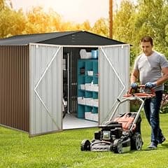 Hipicute Large Metal Storage Shed 8x8 FT