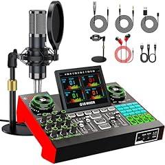 Tenlamp Podcast Microphone Bundle with Audio Mixer