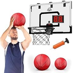 HYES Large Indoor Basketball Hoop with Scoreboard