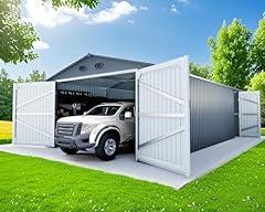 ELOMBR Metal Garage Shed 20x13 FT