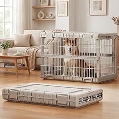 ZOMISIA Collapsible Dog Crate for Large Dogs