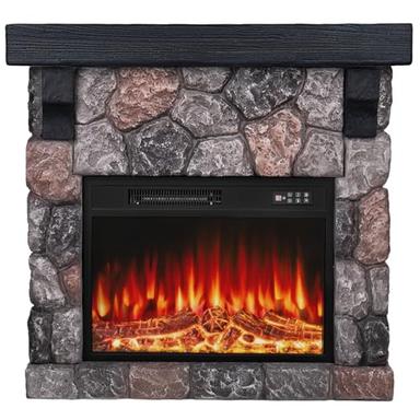 electric fireplace with mantel