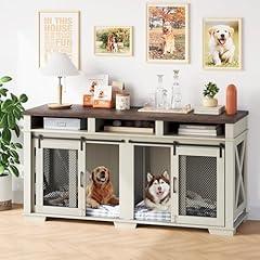 Double Dog Crate TV Stand with Drawers