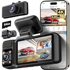 REDTIGER 4K 3 Channel Dash Cam with GPS