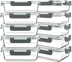 KOMUEE Glass Meal Prep Containers 30 oz