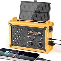 Mesqool Weather Radio 12000mAh Emergency Solar Crank
