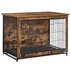Feandrea Dog Crate Furniture, Rustic Brown