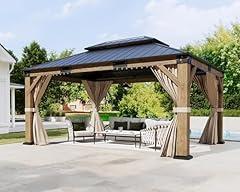 Amerlife Hardtop Gazebo with Metal Roof
