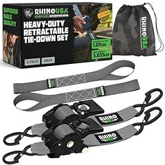 Rhino USA Retractable Ratchet Straps 2-Pack