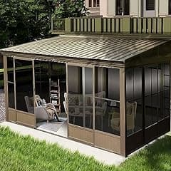 Domi Outdoor Living 10’ x 12’ Sunroom Gazebo